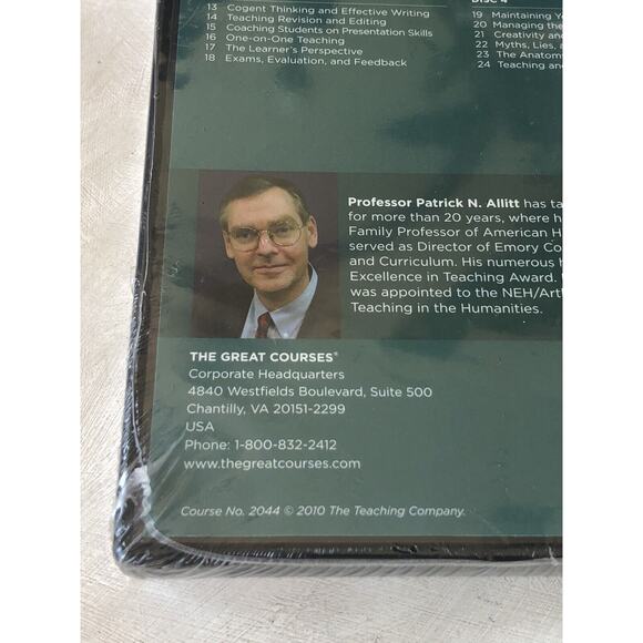 2010 Great Courses Art Of Teaching Education Schools New Sealed DVD & Guidebook - Picture 7 of 7